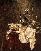 Willem Claesz. Heda Ham and Silverware oil painting artist